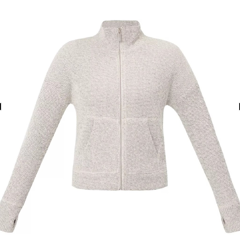 Sweaty Betty Restful Boucle Zip Through L Lily White